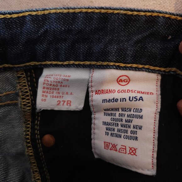 AG Adriano Goldschmied the Club Flare Blue Jeans Womens Size 27R Denim Pants - Picture 13 of 15